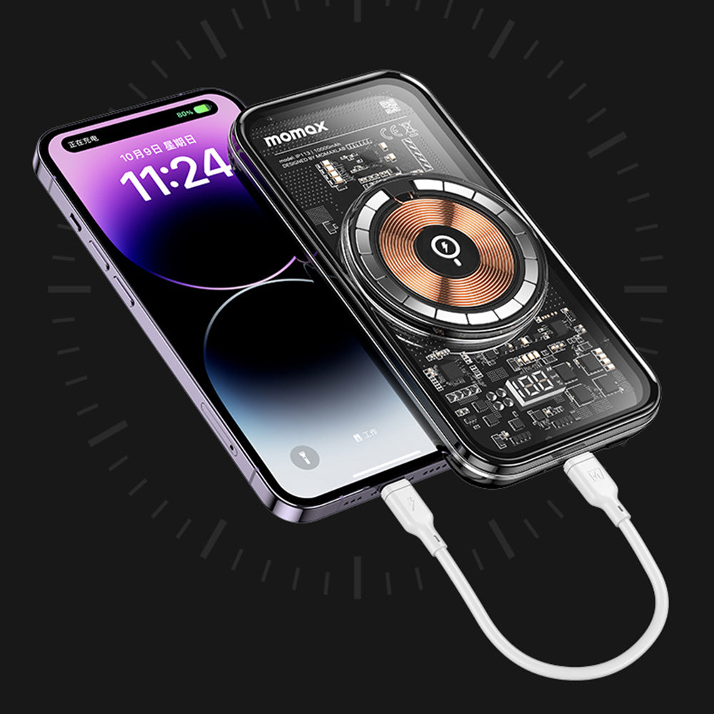 MOMAX IP113 Q.MAG POWER13 10000mAh Power Bank PD 35W Fast Charging Phone Magnetic Wireless Battery Pack with Digital Display MOMAX IP113 Q.MAG POWER13 10000mAh Power Bank PD 35W Fast Charging Phone Magnetic Wireless Battery Pack with Digital Display